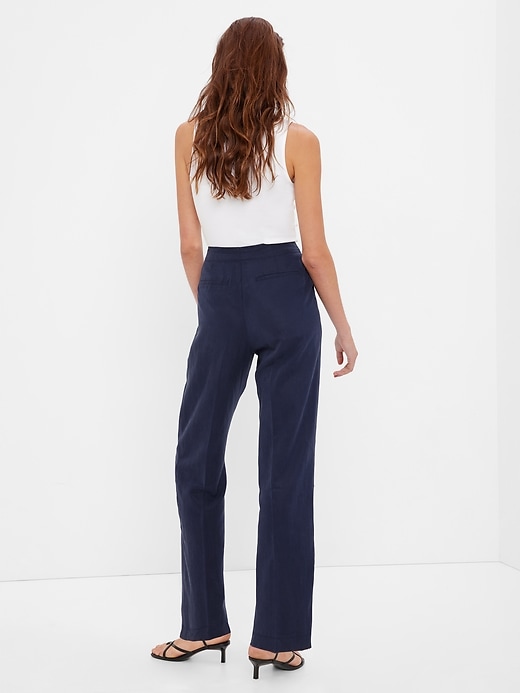 2 of 8 showing, with the color navy blue of product High Rise SoftSuit Trousers