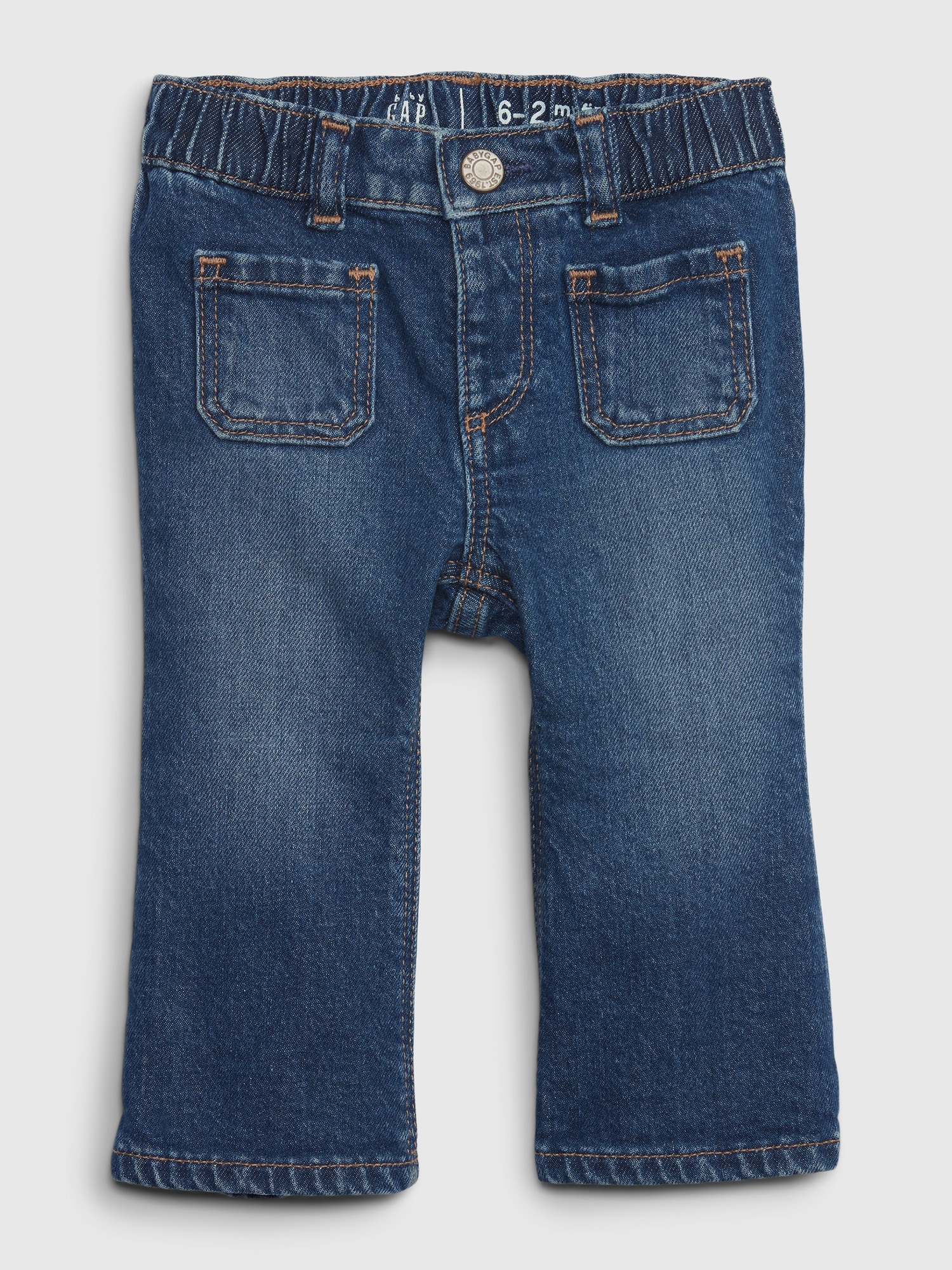 Gap Baby Cotton Flare Jeans blue. 1