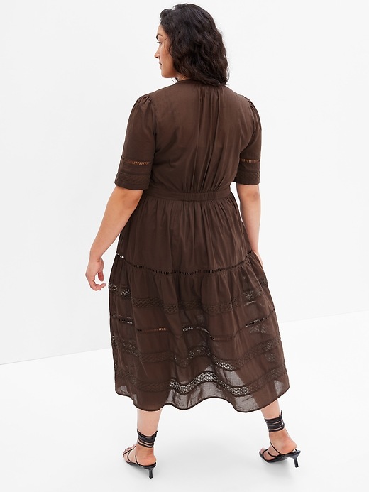 Lace Button-Front Midi Dress | Gap