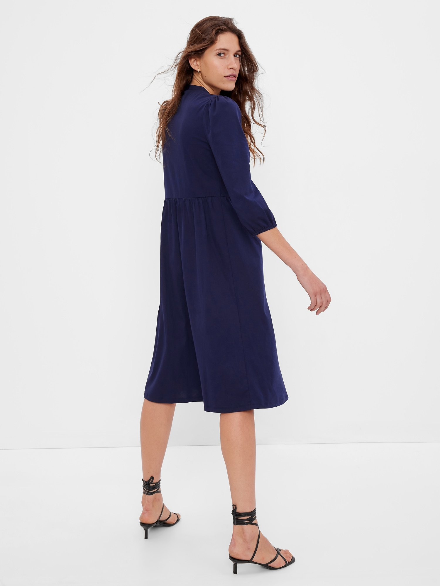 ButtonFront Midi Dress Gap