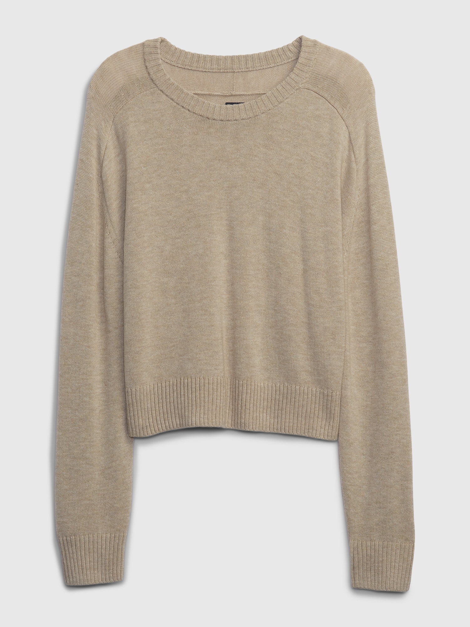 WoolBlend Cropped Crewneck Sweater Gap