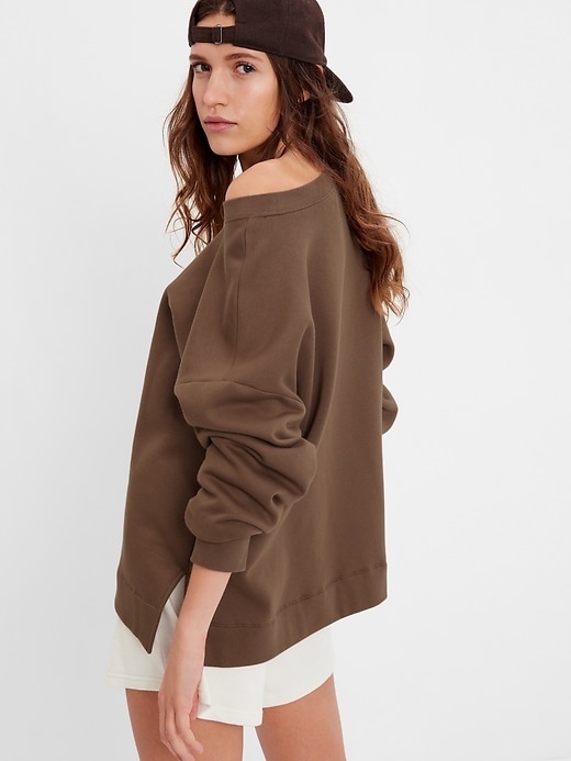 1 of 8 showing, with the color cozy brown of product Vintage Soft Oversized Sweatshirt