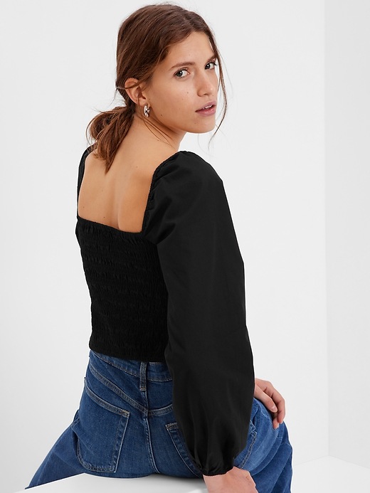 Image number 2 showing, Puff Sleeve Sweetheart Top