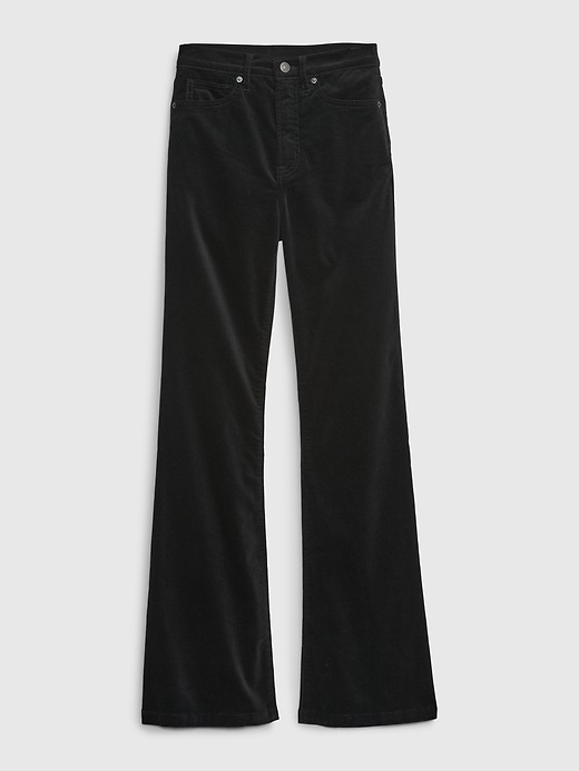 Image number 6 showing, High Rise Velvet '70s Flare Jeans with Washwell