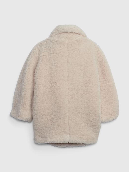 2 of 8 showing, with the color oyster beige of product Toddler Sherpa Coat