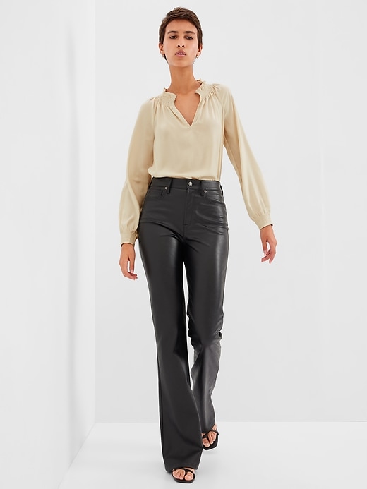 smock neck top