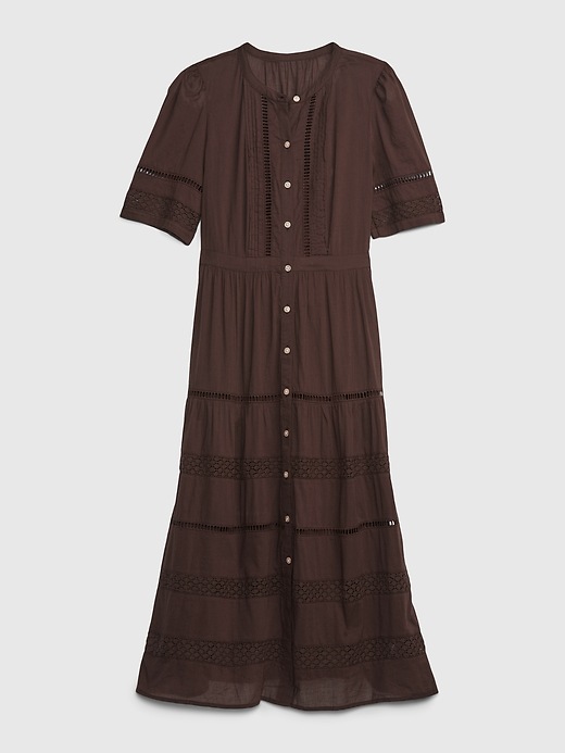 Lace Button-Front Midi Dress | Gap