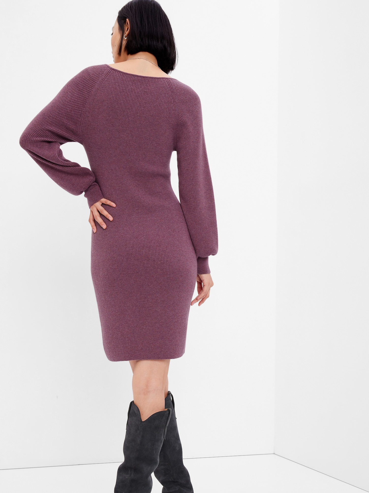 Merino Wool-Blend Midi Sweater Dress | Gap