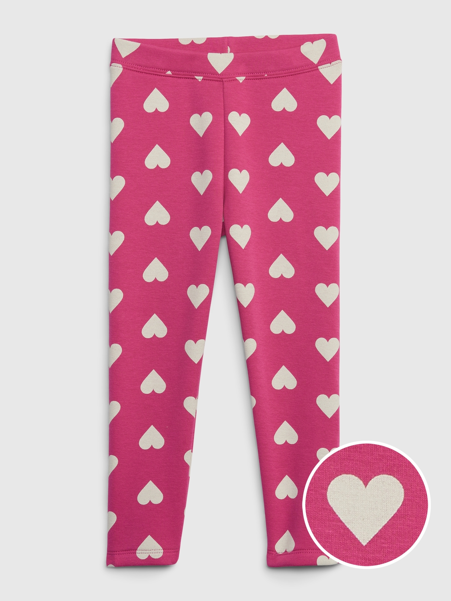 Gap Toddler Cozy Fleece Leggings pink. 1