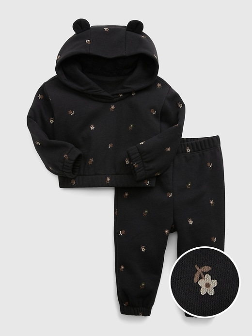 1 of 8 showing, with the color black of product Baby Two-Piece Sweat Set