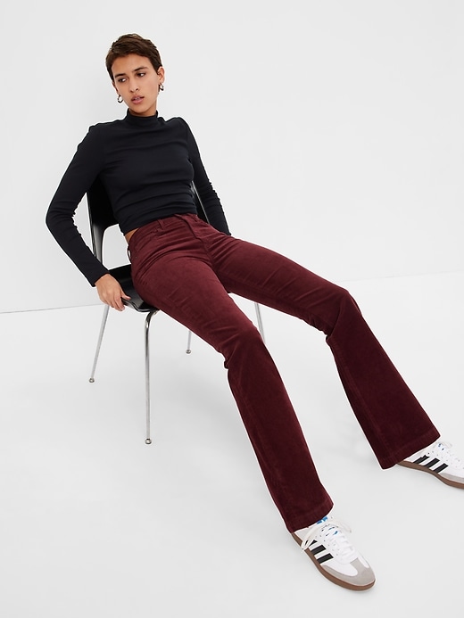 High Rise Corduroy &#x27;70s Flare Jeans with Washwell