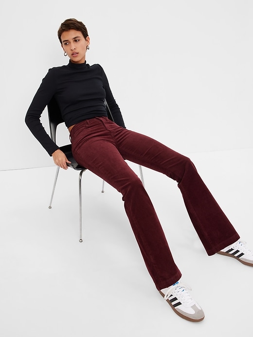 Image number 6 showing, High Rise Corduroy '70s Flare Jeans with Washwell