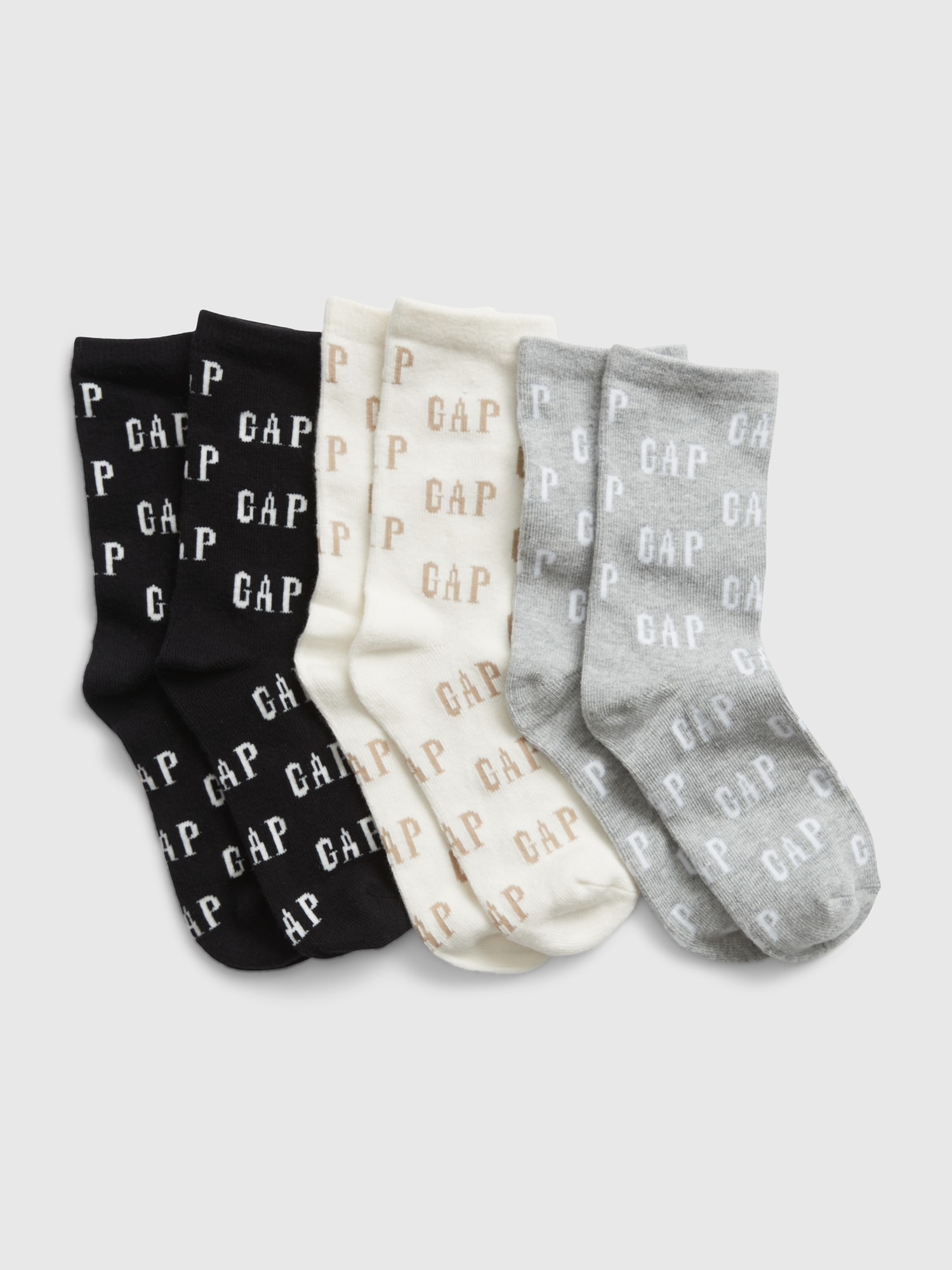 Kids Gap Logo Crew Socks (3Pack) Gap
