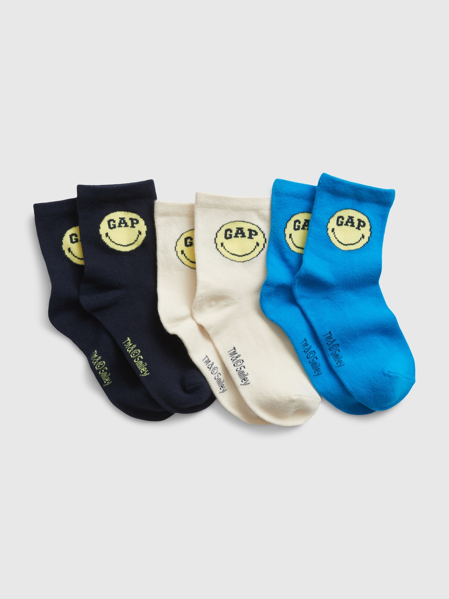 Gap × SmileyWorld® Kids Crew Socks (3Pack) Gap