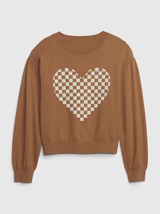 1 of 8 showing, with the color HOLIDAY BROWN of product Kids Graphic Sweater
