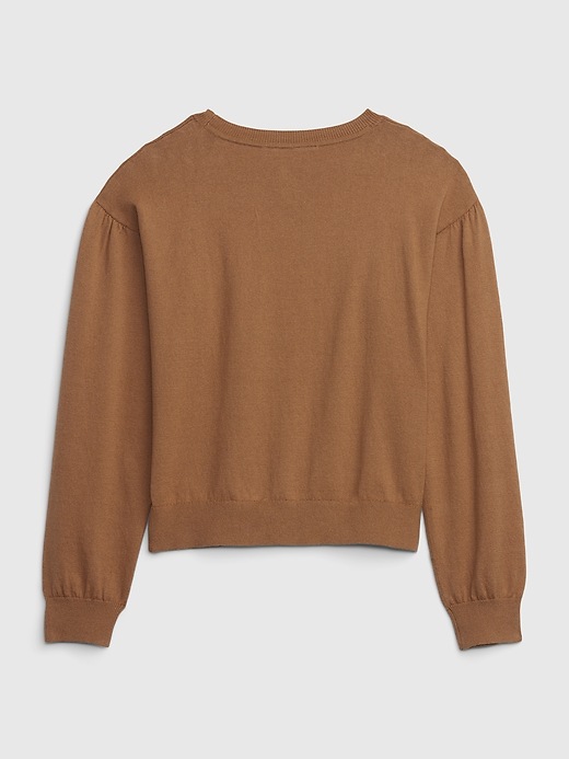 2 of 8 showing, with the color HOLIDAY BROWN of product Kids Graphic Sweater
