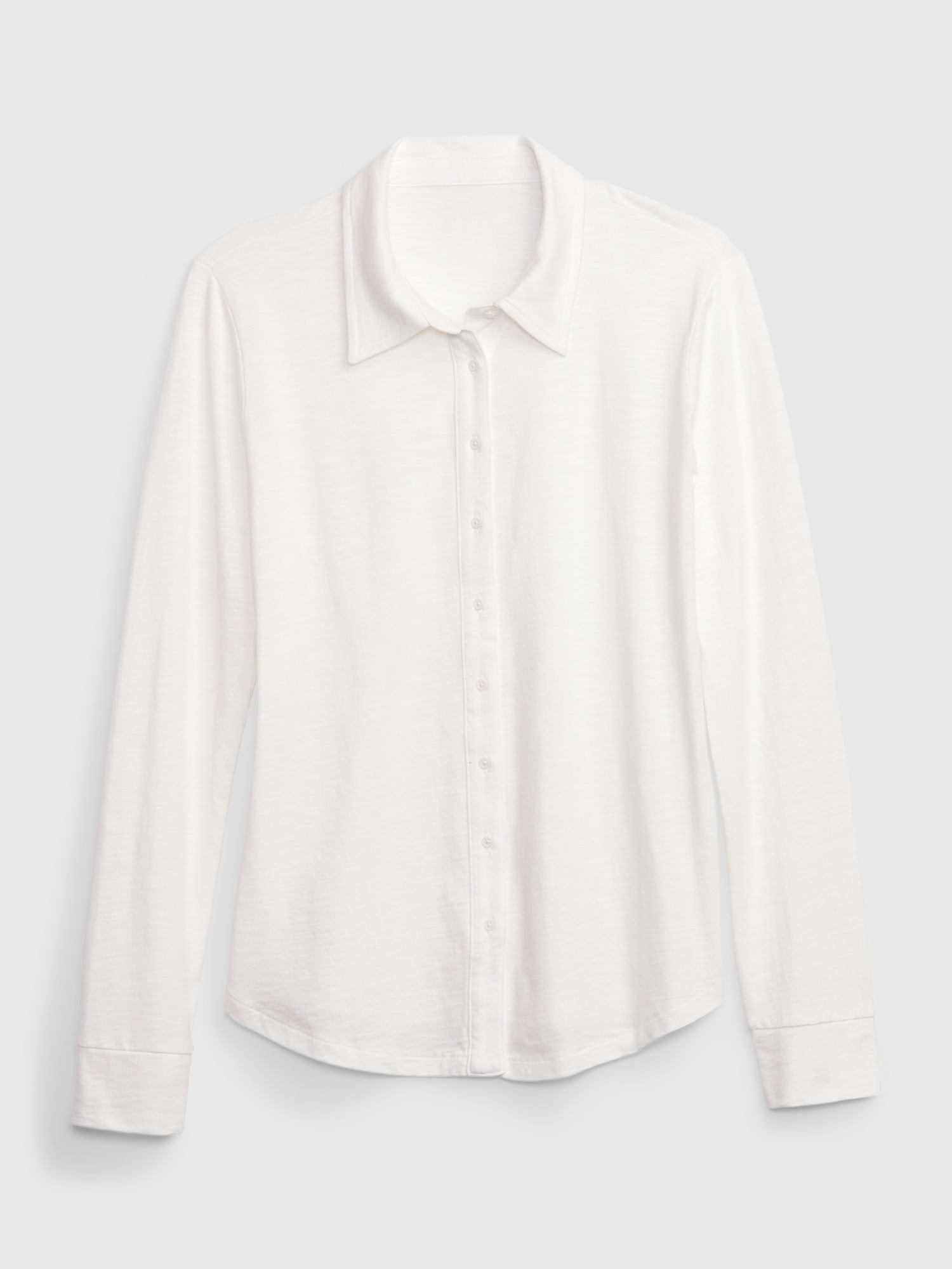 Soft Knit Button-Up Shirt
