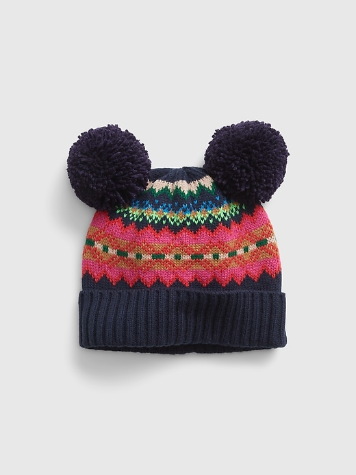 View large product image 1 of 1. Toddler  Fair Isle Pom Beanie