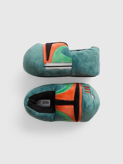 View large product image 1 of 1. GapKids &#124 Star Wars&#153 Boba Fett&#153 Slippers