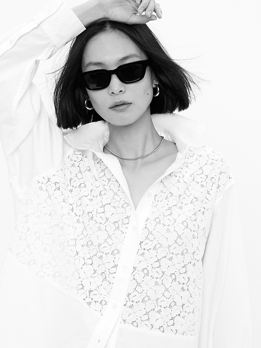 Lace Bib Big Shirt | Gap