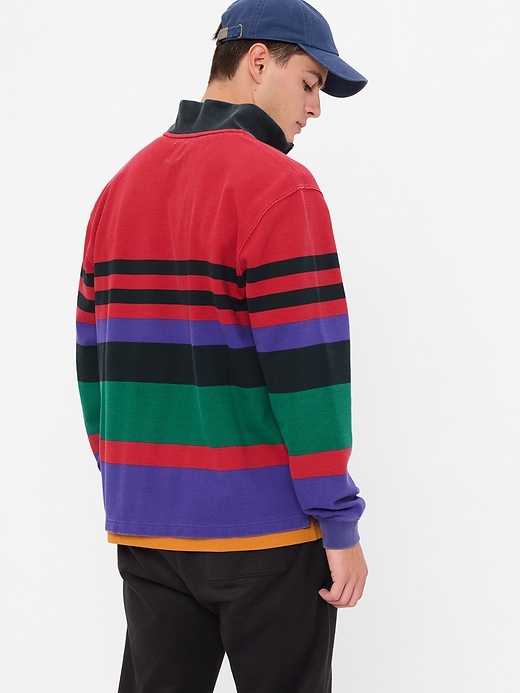 2 of 8 showing, with the color red combo of product Archive Pique Half-Zip Pullover