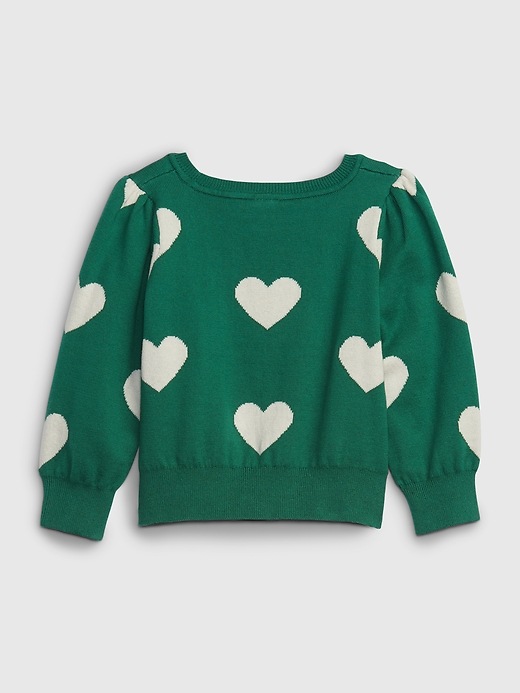 2 of 8 showing, with the color holiday green of product Toddler Printed Sweater
