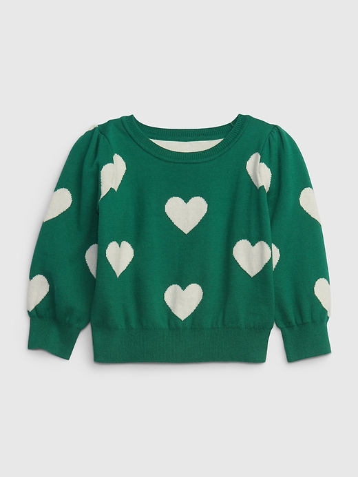 1 of 8 showing, with the color holiday green of product Toddler Printed Sweater