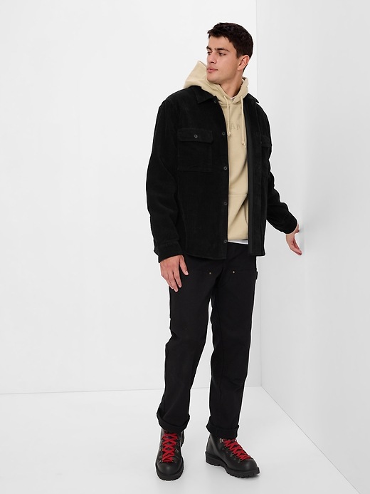 1 of 8 showing, with the color true black of product Corduroy Overshirt