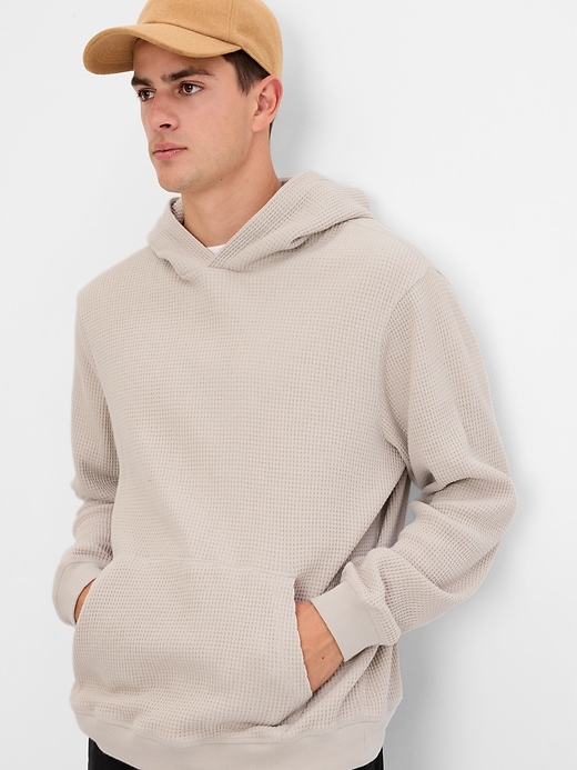 1 of 8 showing, with the color MOONSTONE of product Waffle Hoodie