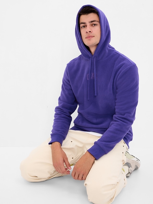 1 of 8 showing, with the color BRIGHT COBALT of product Mini Gap Logo Profleece Hoodie