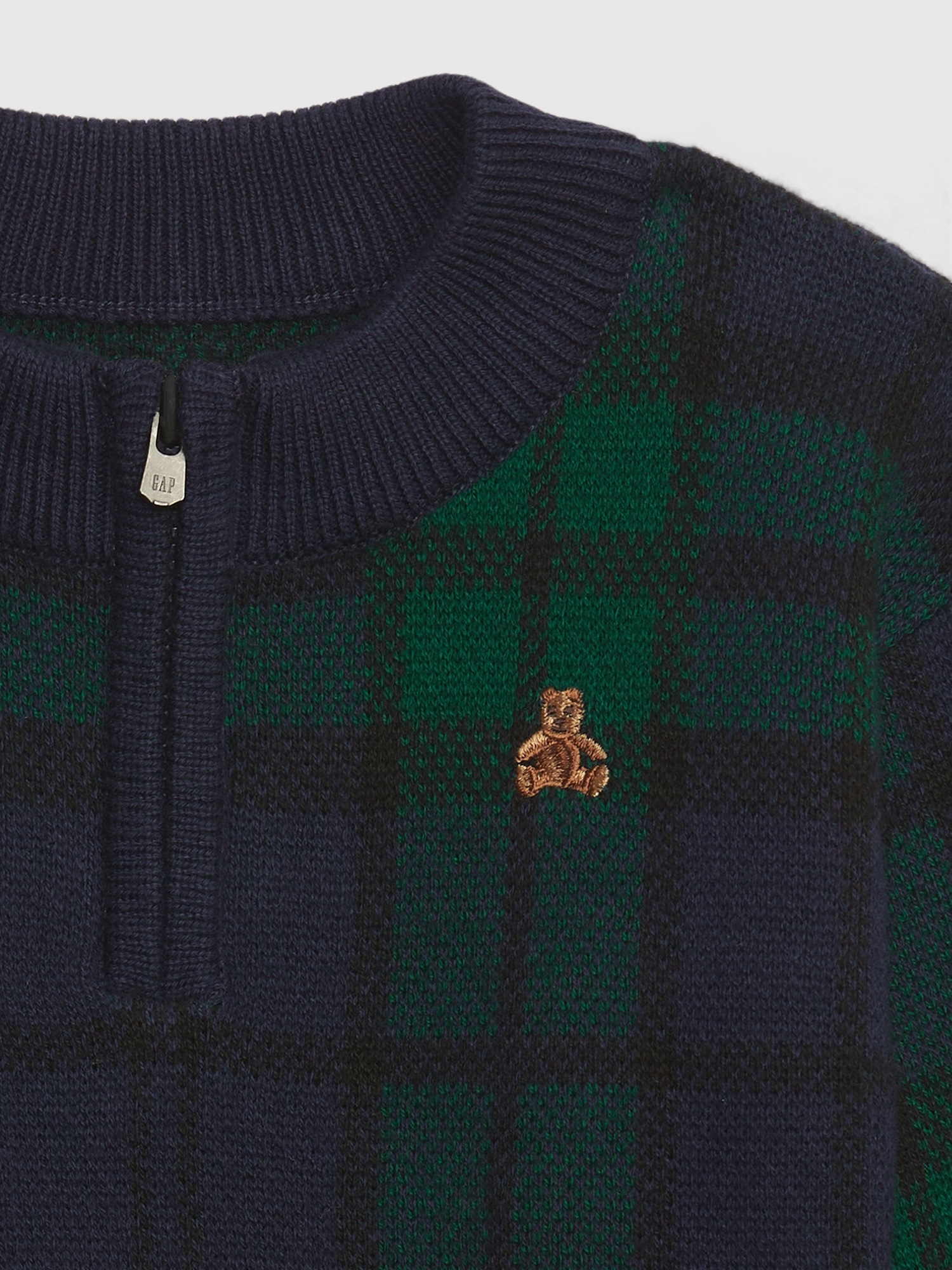 Toddler Plaid Sweater by Gap Green Pine Size 12-18 M