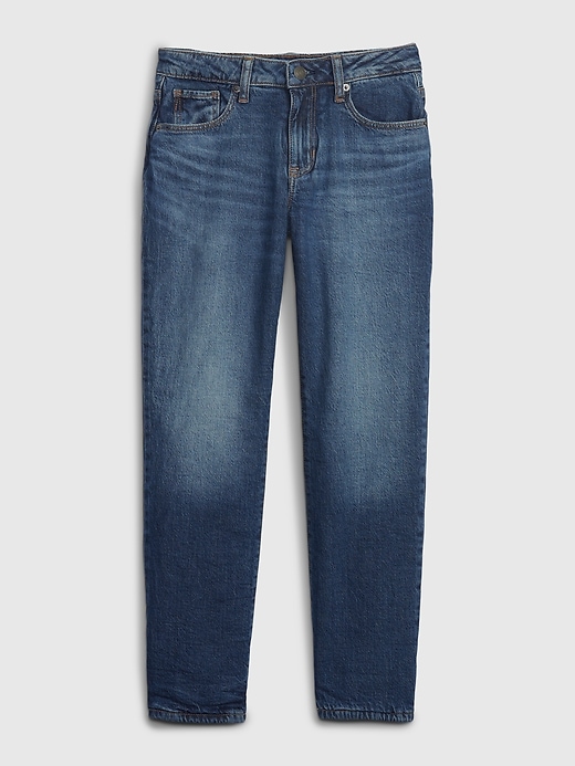 Image number 1 showing, Kids Fleece-Lined Girlfriend Jeans