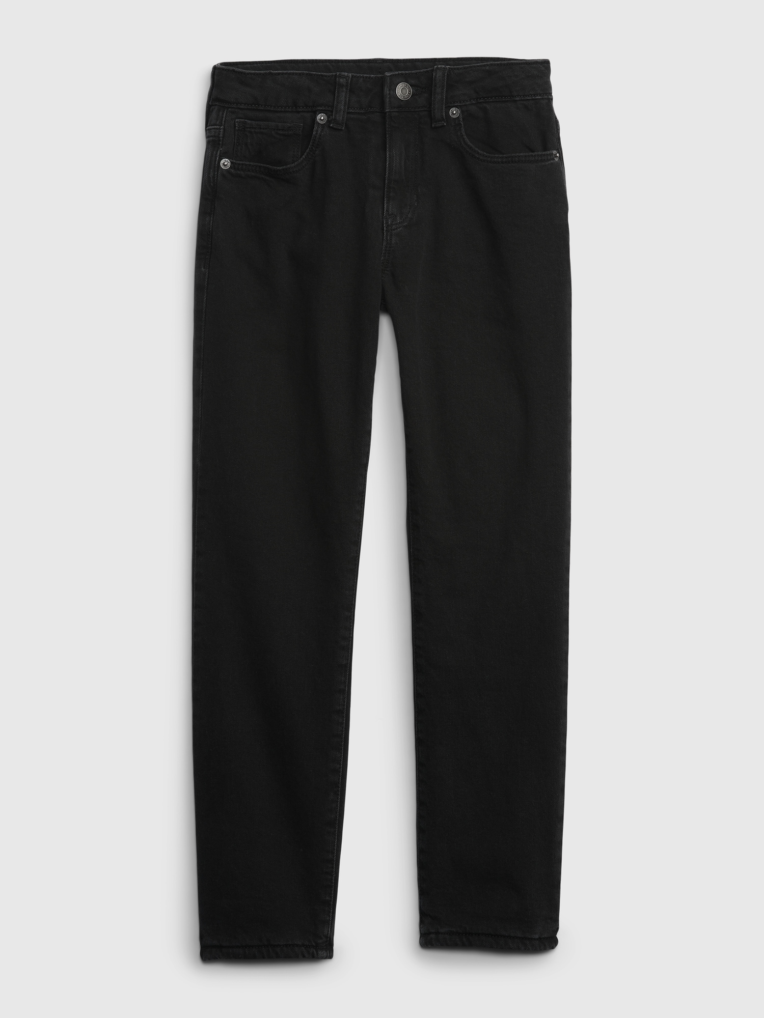 Gap Kids Fleece-Lined Girlfriend Jeans with Washwell black. 1