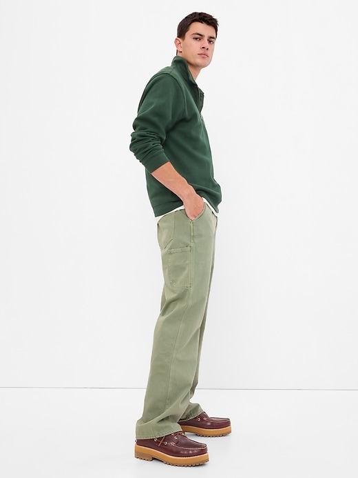 1 of 8 showing, with the color sage of product 90s Loose Carpenter Jeans