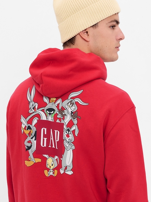 1 of 8 showing, with the color MODERN RED of product Gap And WB Looney Tunes Hoodie