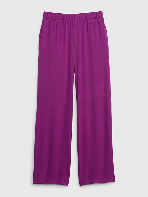 1 of 8 showing, with the color fuchsia shock of product Kids Softspun Wide-Leg Pants