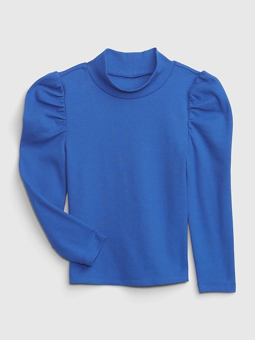 Toddler Puff Sleeve Ribbed Knit Belted Dress main image 1