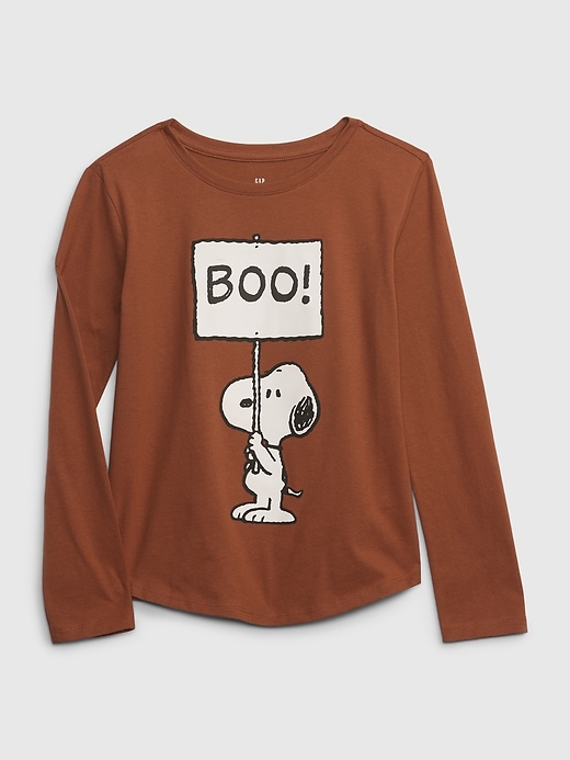 1 of 8 showing, with the color SADDLE of product GapKids &#124 Peanuts Halloween Graphic T-Shirt