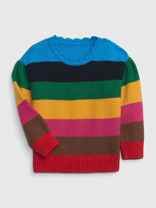 View large product image 1 of 1. Toddler Happy Stripe Sweater