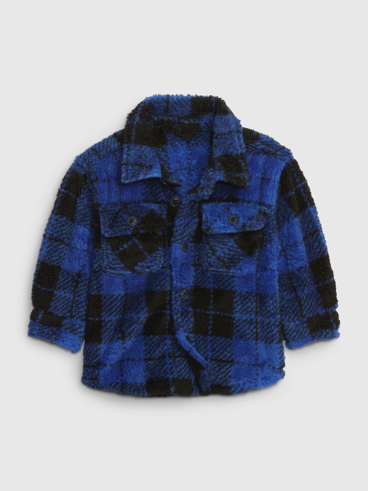 Baby Plaid Sherpa Shirt Jacket Gap