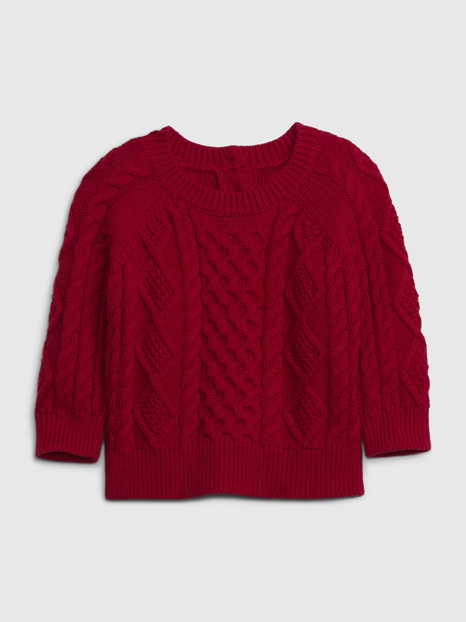 Gap Baby Cable-knit Sweater In Deep Crimson Red