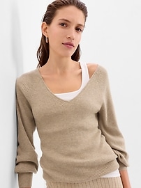 Wool-Blend Rib Sweater
