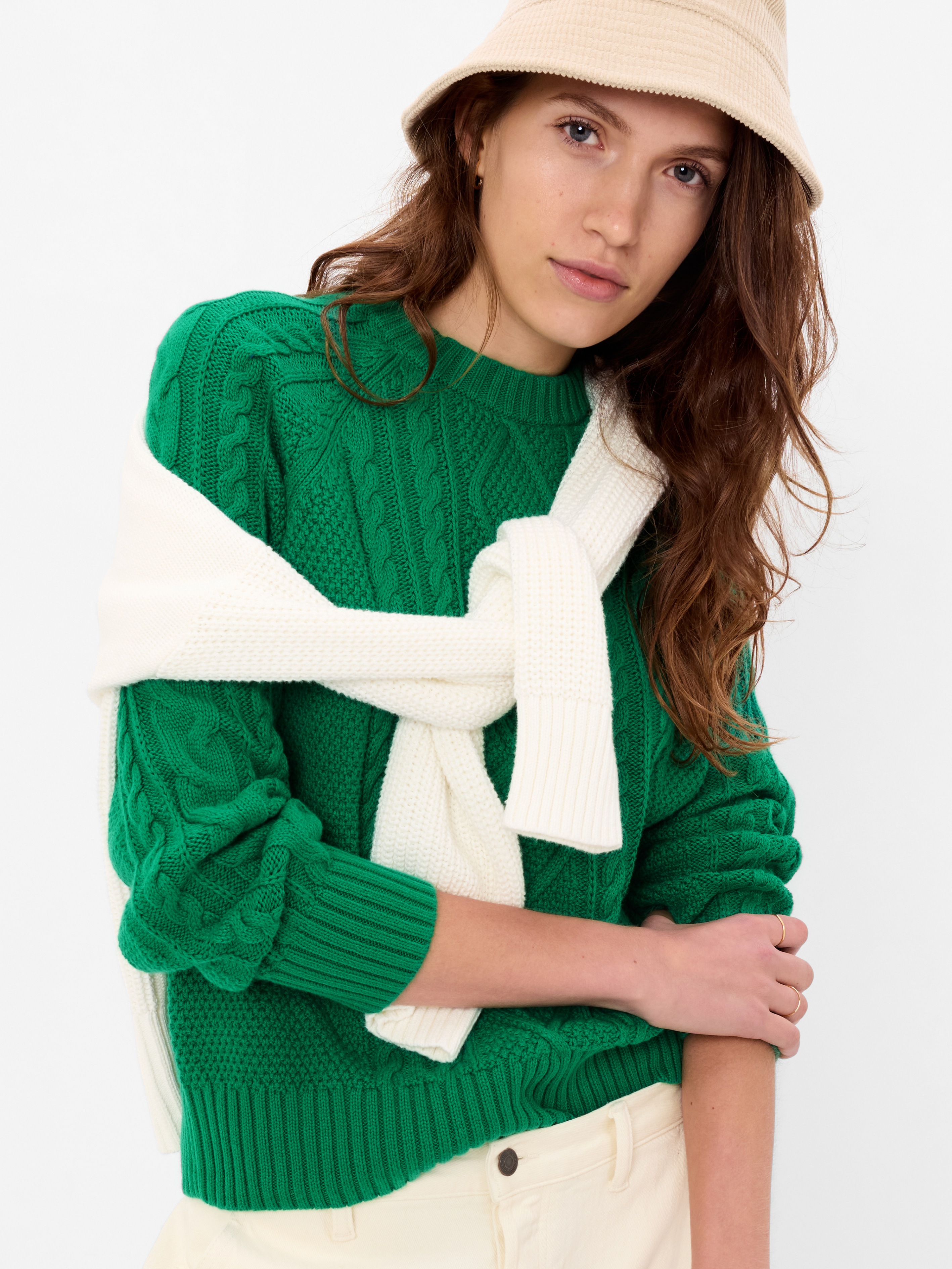 Cable-Knit Crewneck Sweater | Gap