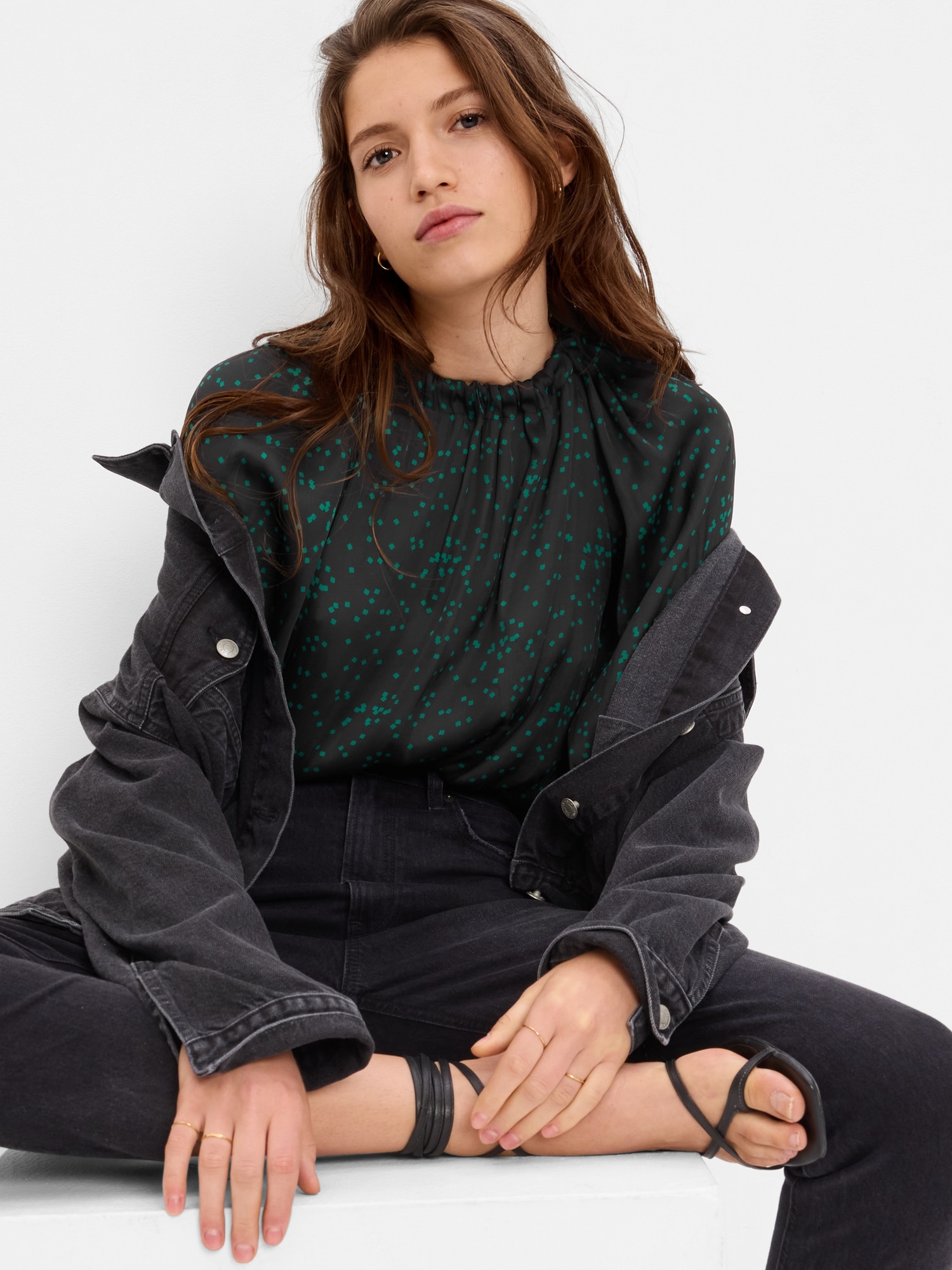 Tie-Back Satin Top | Gap