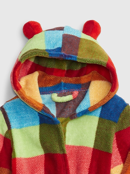 Toddler Happy Plaid Fuzzy Robe Gap