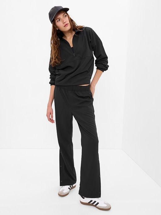 GapFit Fleece-Lined Half-Zip Track Jacket | Gap