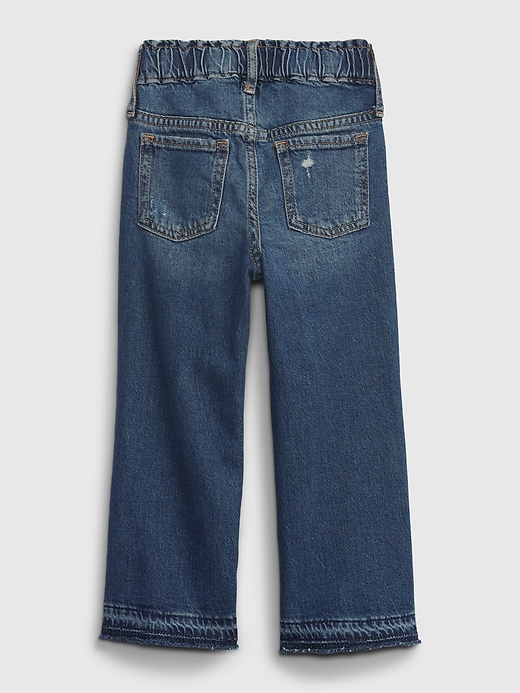 2 of 8 showing, with the color medium wash of product Toddler Wide Stride Jeans with Washwell