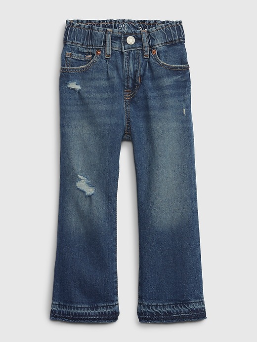 1 of 8 showing, with the color medium wash of product Toddler Wide Stride Jeans with Washwell