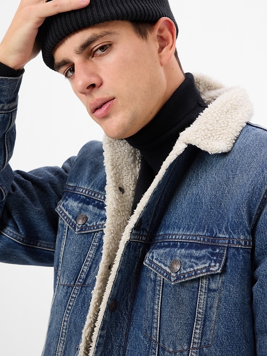 Image number 3 showing, Icon Denim Sherpa Jacket