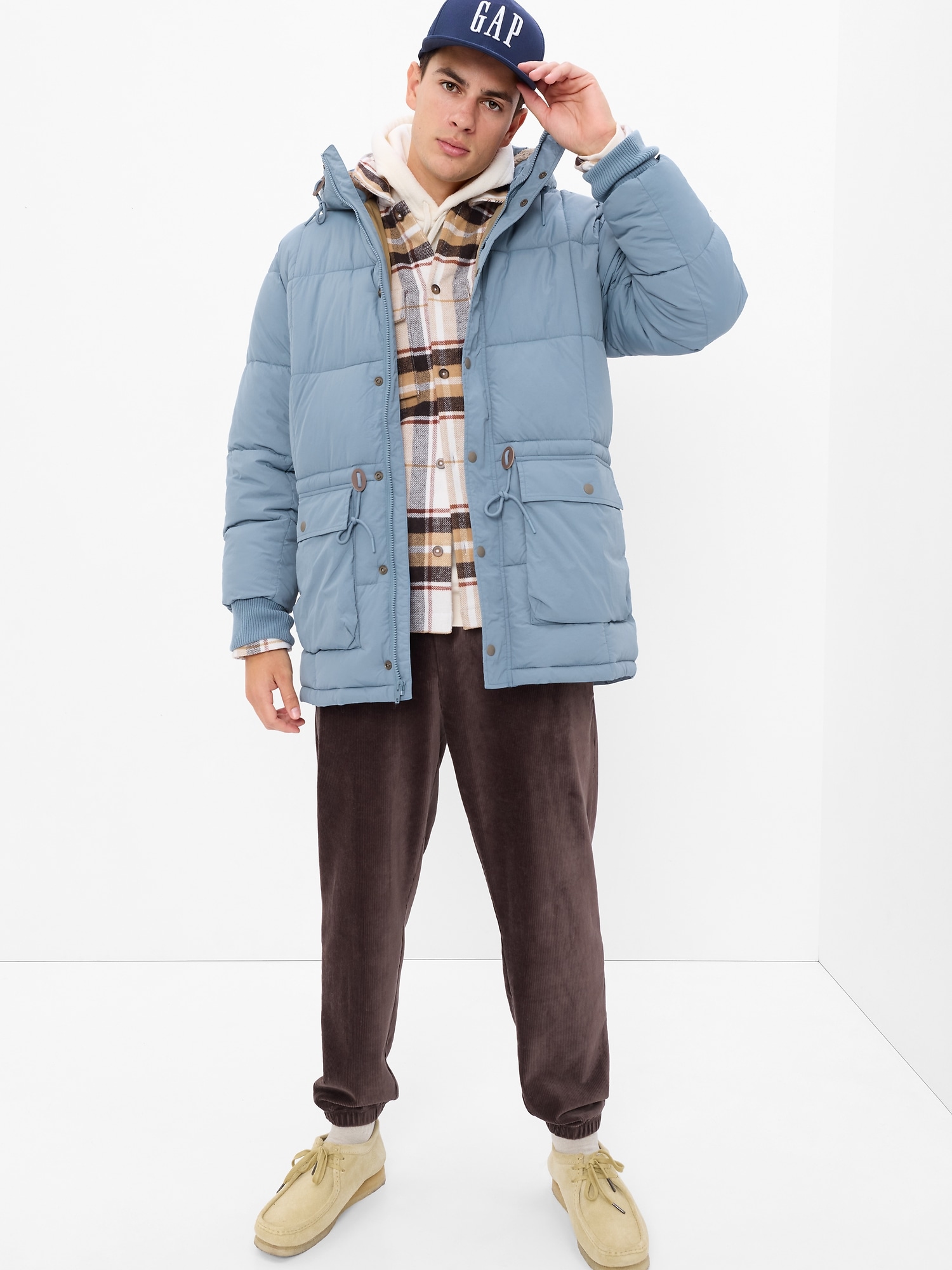 Recycled Grid Parka Gap